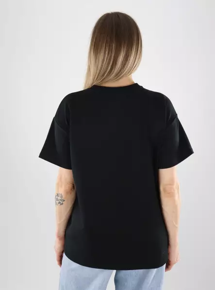 Pieces naisten t-paita Skylar Oversized Tee musta - Naisten T-paidat - 140155 - 2