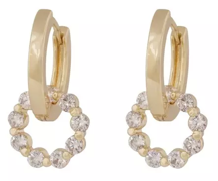 Snö of Sweden Örhängen Eira ring guld/klar - Örhängen - 140015 - 1