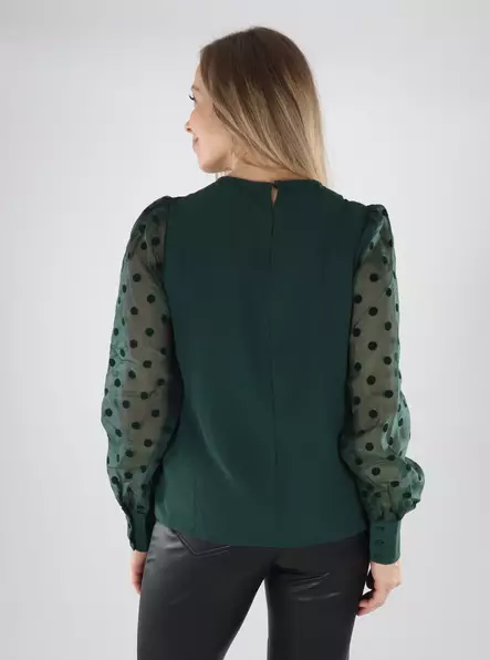 Vero Moda naisten paita Alva Detail vihreä - Naisten pitkähihaiset paidat - 139765 - 2