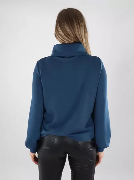 Vero Moda naisten pusero Hali Half Zip sininen - Naisten pitkähihaiset paidat - 139985 - 2