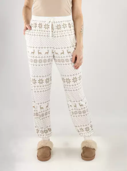 Vero Moda naisten yöhousut Chris Xmas valkoinen - Naisten yöasut - 139775 - 1