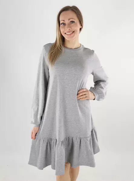 Vila naisten collegemekko Harisa O-Neck harmaa - Mekot ja tunikat - 140085 - 1