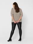 Only Carmakoma naisten pluskoon coutatut legginsit Rool coated musta - Legginsit - 126685 - 2