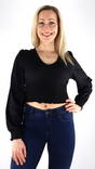 Vero Moda naisten Paita Malou v-neck musta - Naisten pitkähihaiset paidat - 133475 - 1