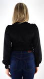 Vero Moda naisten Paita Malou v-neck musta - Naisten pitkähihaiset paidat - 133475 - 2