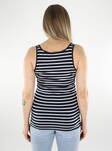 Vero Moda naisten raidallinen toppi Maxi My Soft tummansininen / valkoinen - Naisten topit - 136155 - 2