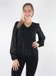 Vila naisten paita Sirid v-neck musta - Naisten pitkähihaiset paidat - 134705 - 1