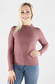 Only mörkrosa dam ribbtröja Emma high neck rosebrown - Långärmade tröjor för  damer - 129435 - 1