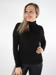 Only glitterpaita Clara Rollneck musta/musta - Naisten pitkähihaiset paidat - 137535 - 1