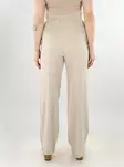 JJXX pellavahousut Poppy Summer feather beige/musta - Naisten housut - 138365 - 2