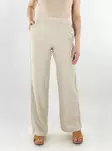 JJXX pellavahousut Poppy Summer feather beige/musta - Naisten housut - 138365 - 1