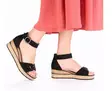 Rieker naisten kiilasandaalit 63780-00 musta - Rieker sandals - 140365 - 5
