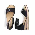 Rieker naisten kiilasandaalit 63780-00 musta - Rieker sandals - 140365 - 3