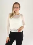 Aware by Vero Moda naisten pitsipaita Tessy lace luonnonvalkoinen - Naisten pitkähihaiset paidat - 141295 - 1