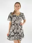 JDY A-linjainen mekko Troya Short musta/kuviollinen - Mekot ja tunikat - 138775 - 1