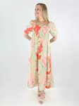JDY midimittainen mekko Camille Smock beige/monivärinen - Mekot ja tunikat - 138545 - 1