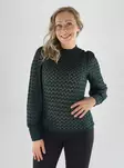 JDY naisten pitsipaita Avery lace tummanvihreä - Långärmade tröjor för damer - 141545 - 1