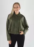 Only naisten bombertakki Moon-stina faux suede vihreä - Skinnjackor och PU-jackor för damer - 141675 - 1