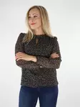 Only naisten paita Ditsy musta/kukkakuosi - Naisten pitkähihaiset paidat - 136625 - 1