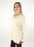 Vero Moda naisten neule Esti V-Neck Long luonnonvalkoinen - Naisten neuleet - 137425 - 1