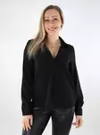 Vero Moda naisten paita Alva Collar musta - Naisten pitkähihaiset paidat - 137515 - 1
