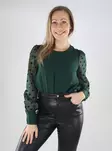 Vero Moda naisten paita Alva Detail vihreä - Naisten pitkähihaiset paidat - 139765 - 1