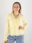 Vero Moda naisten paita Dora plisse keltainen - Långärmade tröjor för  damer - 141185 - 1