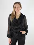 Vila naisten kauluspaita Carla Shirt musta/valkoinen - Naisten kauluspaidat ja puserot - 140045 - 1