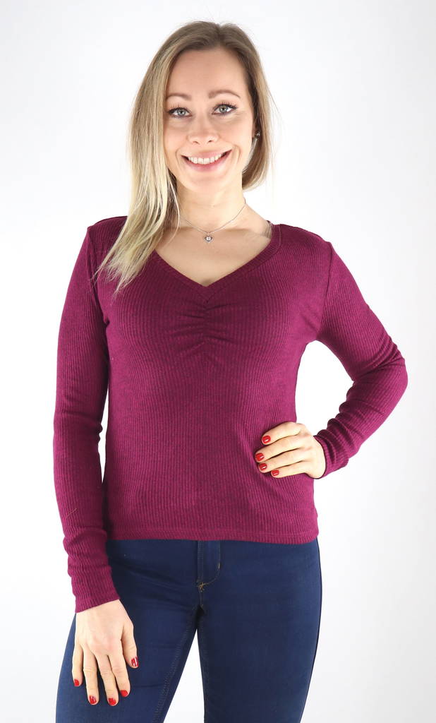 JDY naisten paita Lucca v-neck - Naisten pitkähihaiset paidat - 132425 - 1