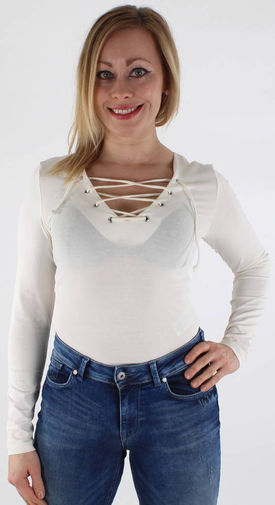Only body Live Love Lace Up - Naisten pitkähihaiset paidat - 117965 - 2