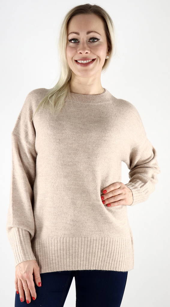 Only stickad dam tröja Nanjing nomad beige - Stickat för damer - 129885 - 1