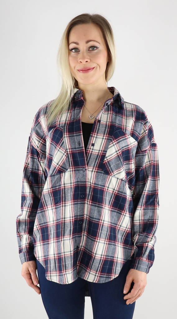 Only naisten oversize kauluspaita puuvillaa Cleo - Naisten kauluspaidat ja puserot - 129935 - 1