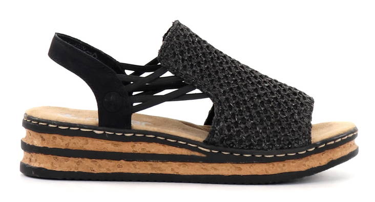 Rieker damsandaler 62941-00 svart - Rieker sandals - 135465 - 1