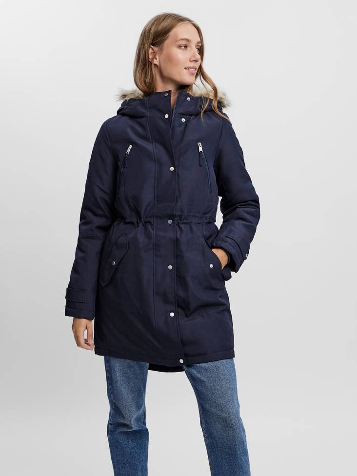 Vero Moda naisten Talvitakki Expeditiontrack navy bla - Naisten parkatakit - 129285 - 1