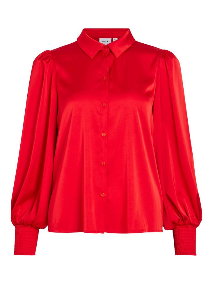 Vila Skjorta Kenzie Barbados cherry - Skjortor och blusar för damer - 134985 - 1