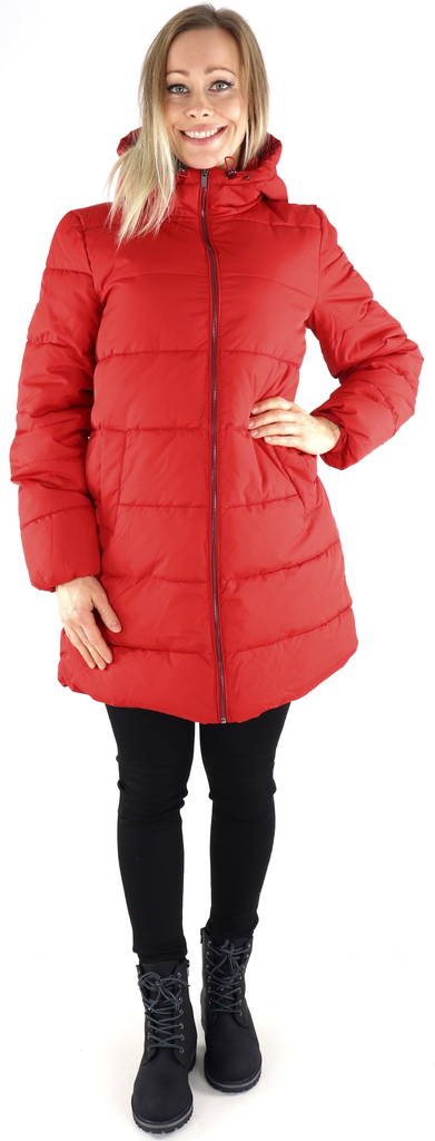 Vila naisten takki Karla long puffer pompeianred - Naisten talvitakit - 132085 - 1