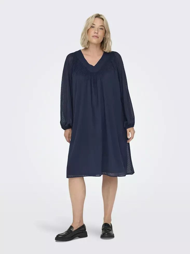 Only Carmakoma pluskoon mekko Anine V-Neck tummansininen - Mekot ja tunikat - 136795 - 1