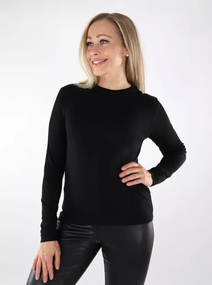 JDY tröja för dam Como Bamboo svart - Långärmade tröjor för  damer - 136855 - 1