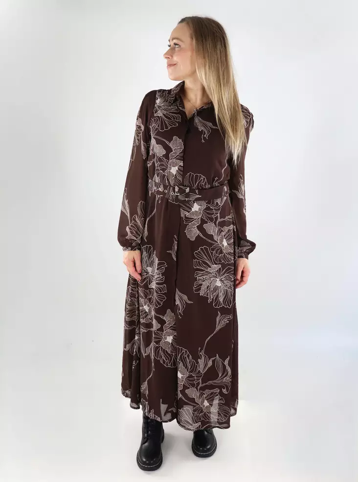 Only långärmad klänning ONLSTAR Shirt chicory coffee - Klänningar och tunikor - 139275 - 1