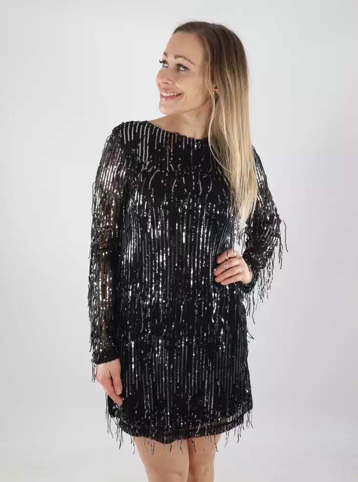 Only paljettimekko Spacy Sequins musta/hopea - Mekot ja tunikat - 139975 - 1