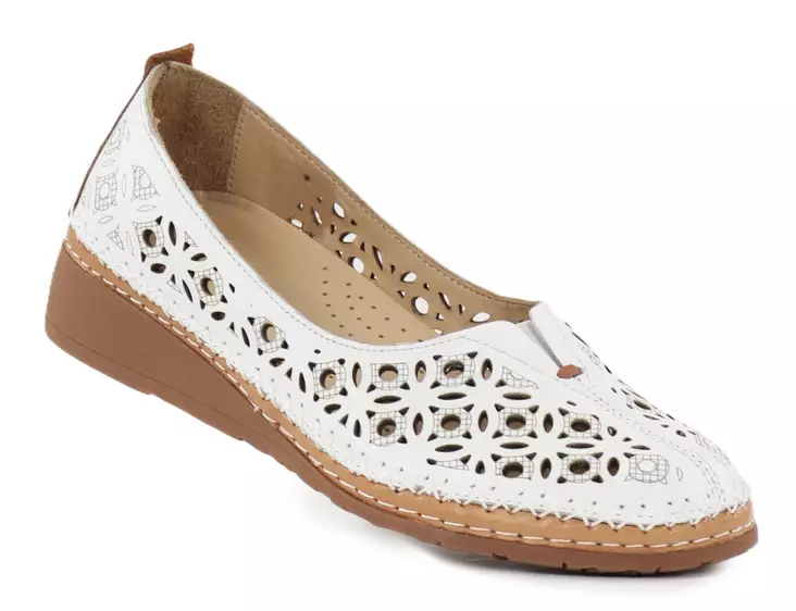 Nor Walk ballerinat Annika 04134-1 valkoinen - Ballerinat - 140795 - 1