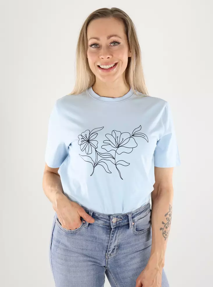 Vila naisten t-paita Nora vaaleansininen - Naisten T-paidat - 140965 - 1