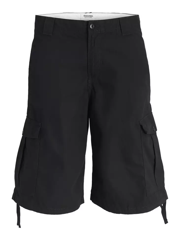 Jack&Jones puuvillaiset reisitaskuhortsit Towen cargo musta - Miesten shortsit ja caprit - 141085 - 1