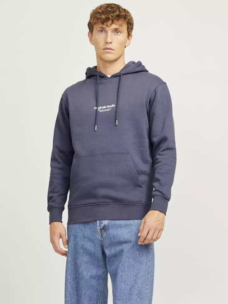 Jack&Jones luvtröja herr Vesterbro Sweat nattskugga blå - Huvtröjor för herrar - 137595 - 1