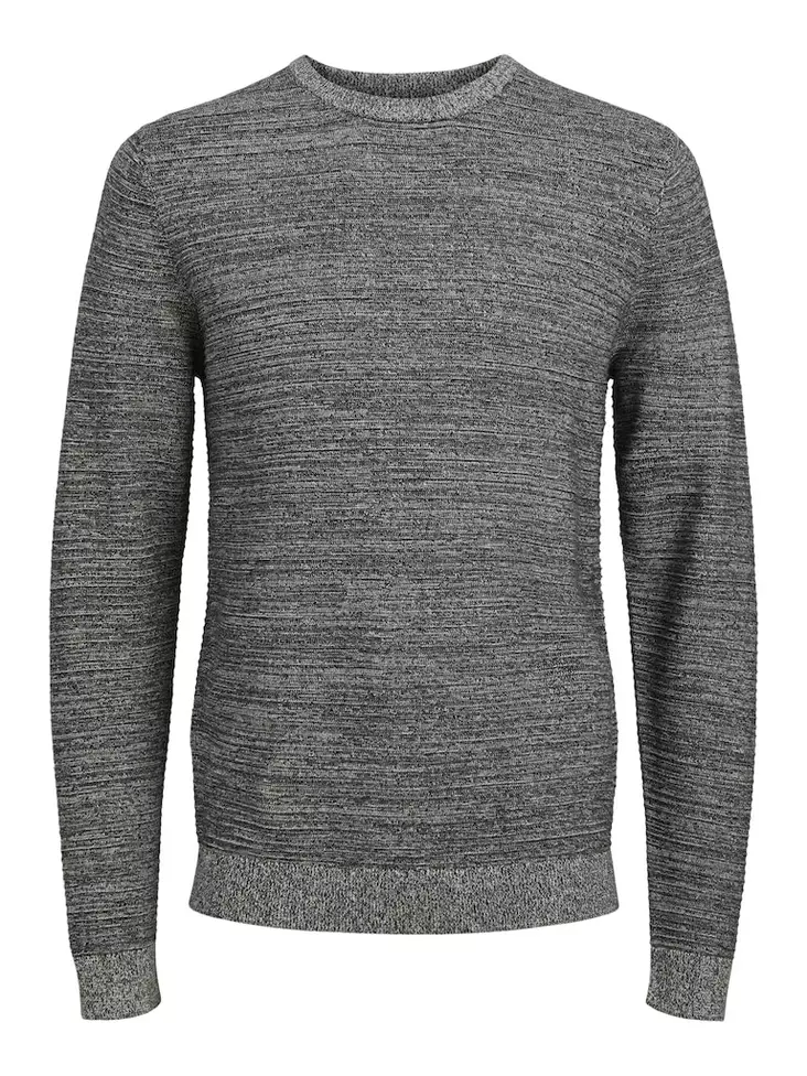 Jack&Jones miesten neule Otto Crew Neck black/twisted - Miesten neuleet - 137285 - 1