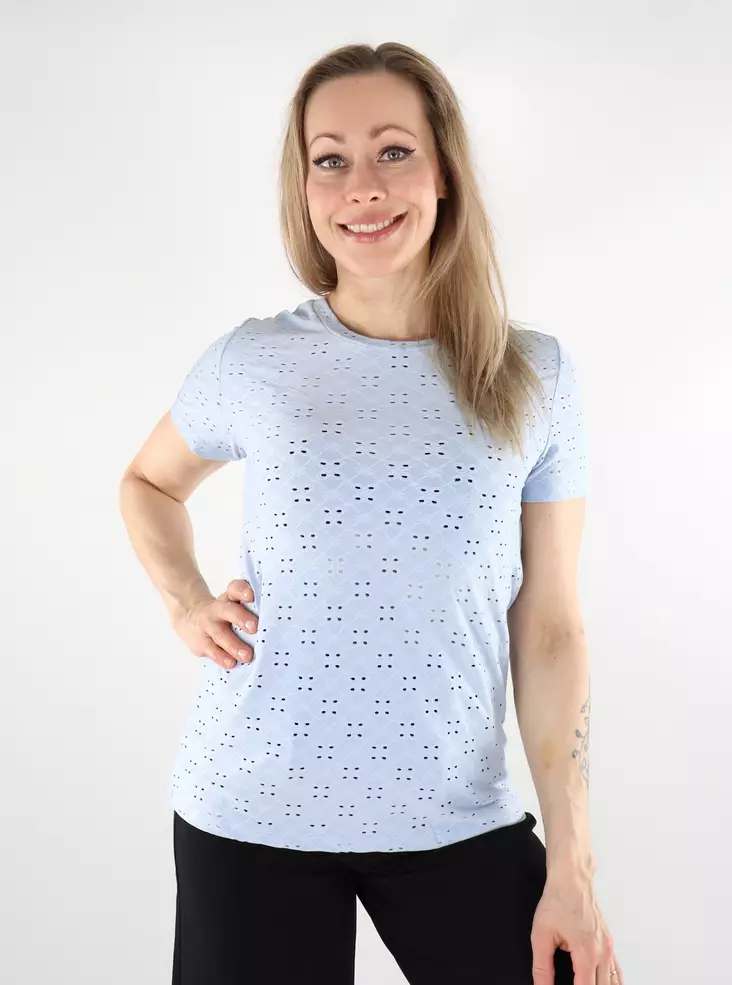 JDY naisten joustava t-paita Cathinka vaaleansininen - Naisten T-paidat - 138115 - 1