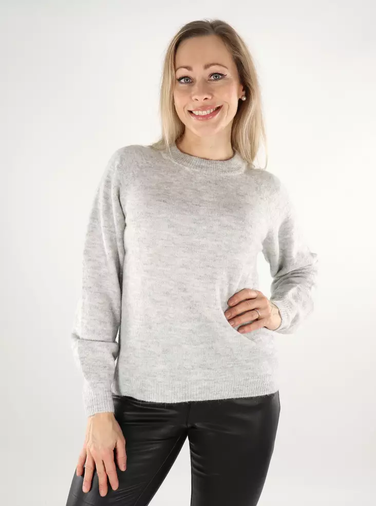 JDY naisten neule Marcy O-Neck vaaleanharmaa - Naisten neuleet - 137365 - 1