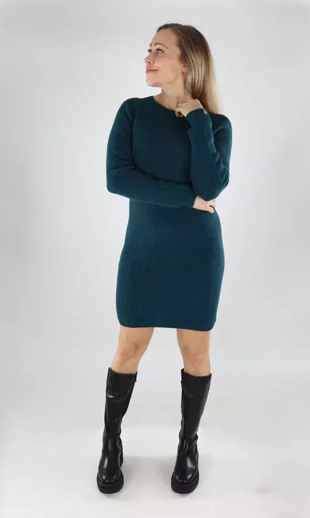 North Outdoor Kanerva merinoklänning påfågelblå - Stickat för damer - 139725 - 1