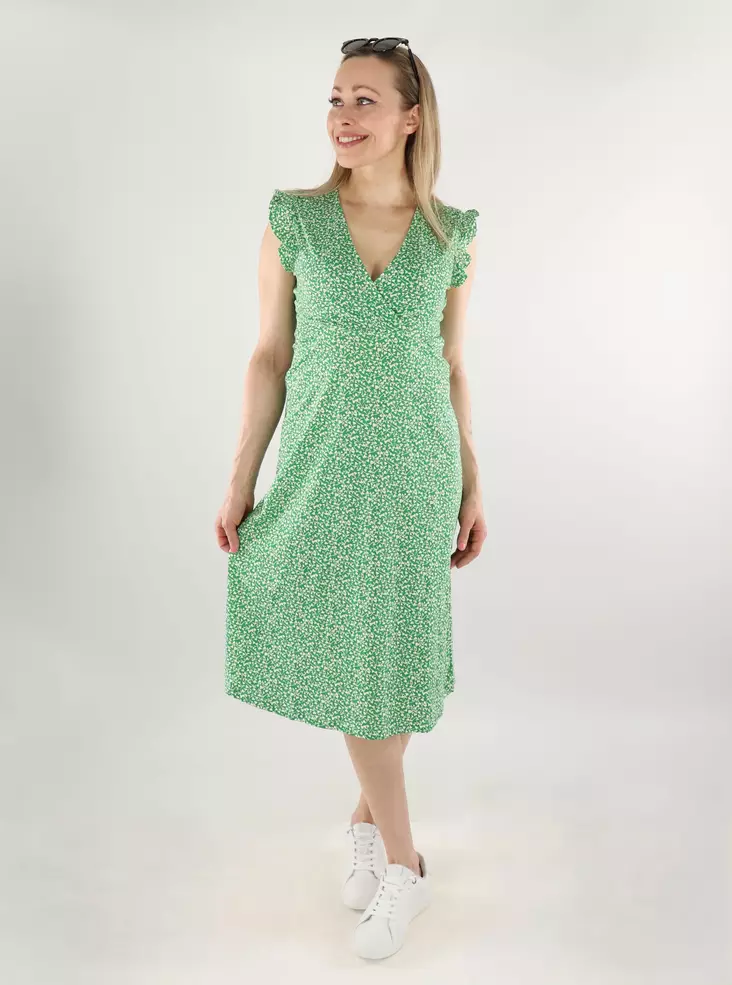 Only luomupuuvillainen mekko May Wrap Midi vihreä - Mekot ja tunikat - 138125 - 1