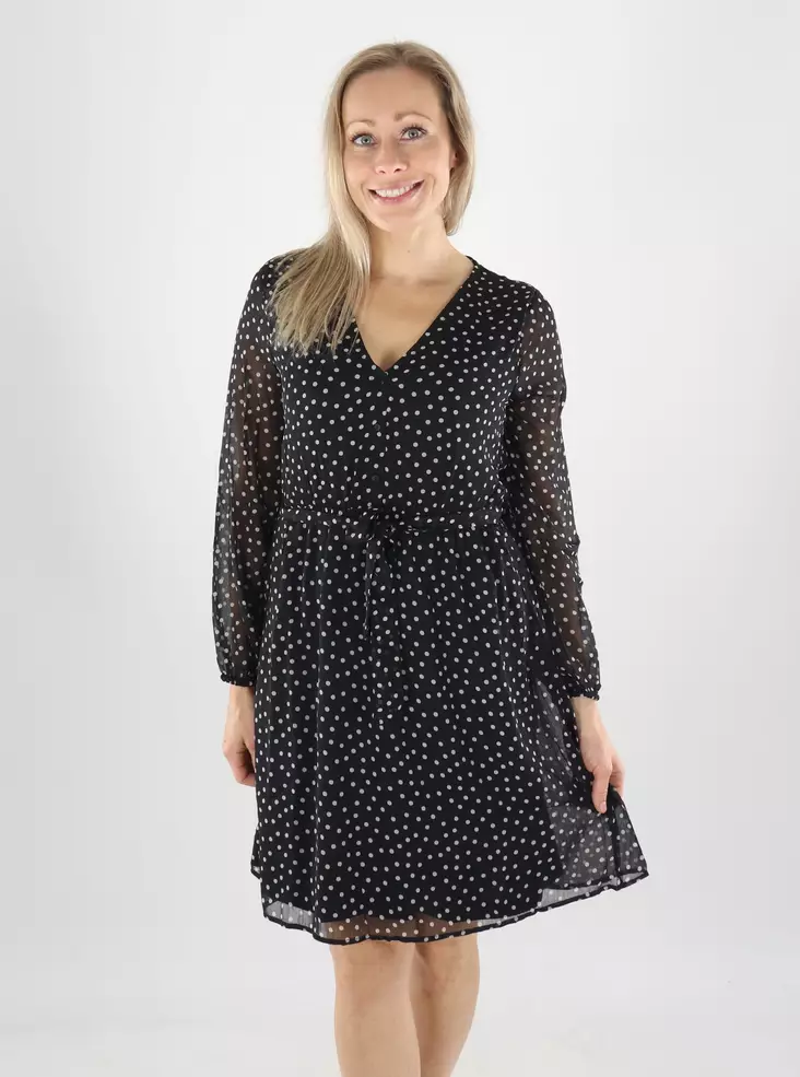 Only naisten mekko Cera 3/4 short musta/valkoinen - Mekot ja tunikat - 141695 - 1